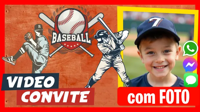 Fazer Vídeo Convite Baseball