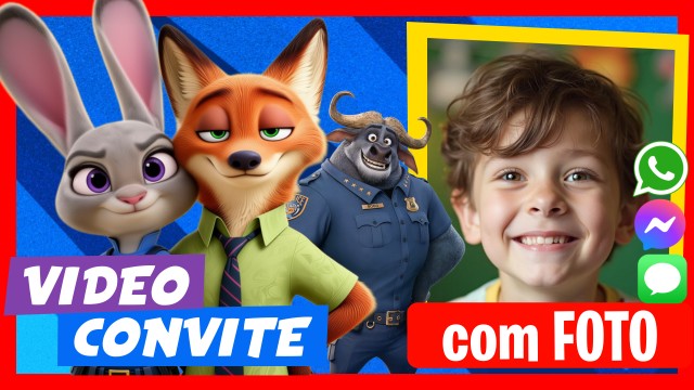 Convite do WhatsApp Zootopia Habla