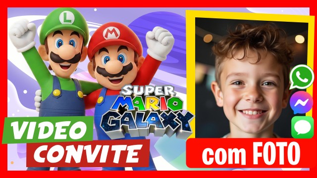 Convite do WhatsApp Super Mario Galaxy