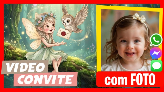 Convite do WhatsApp Fadas Mágicas da Floresta