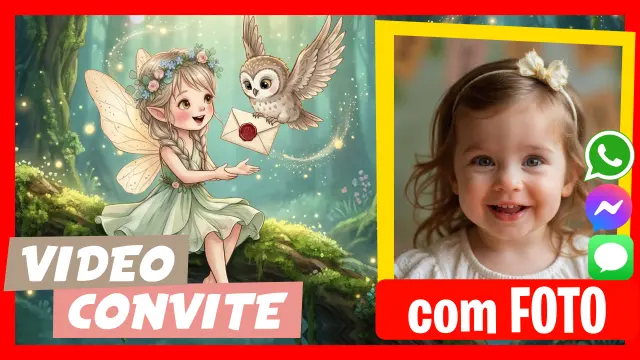 Fazer Vídeo Convite Fadinhas