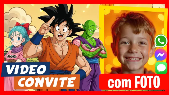 Fazer Vídeo Convite Dragon Ball