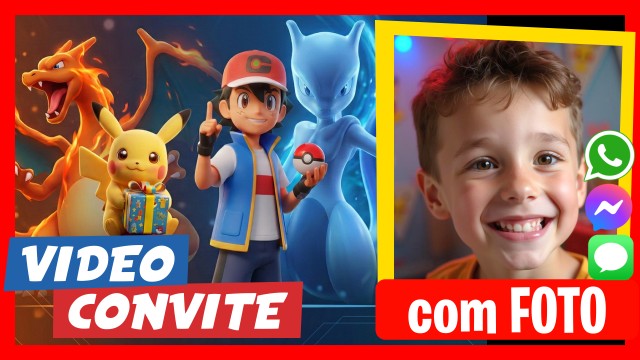 Convite do WhatsApp Pokemon 3D
