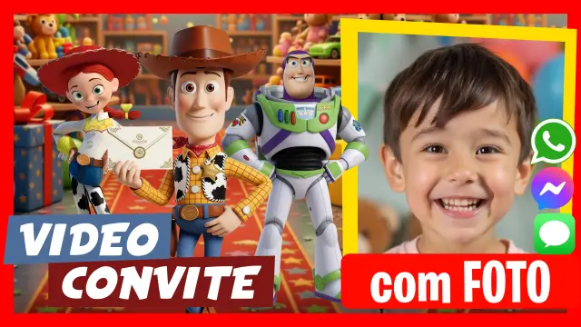 Fazer Vídeo Convite Toy Story