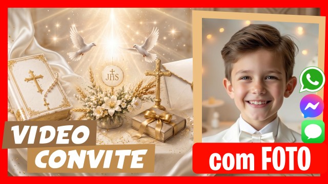 Convite do WhatsApp Primeira Comunhão