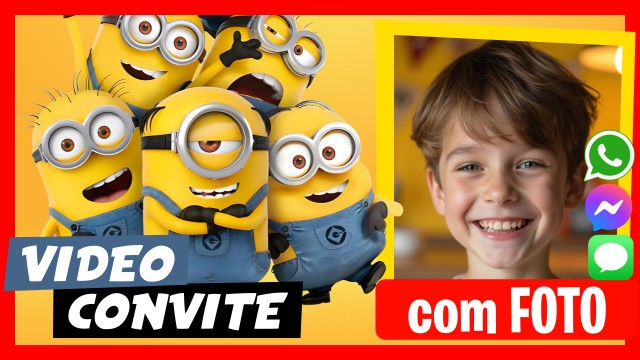 Convite do WhatsApp Minions Falam