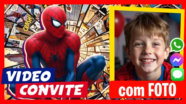 Fazer Vídeo Convite Spider-Man