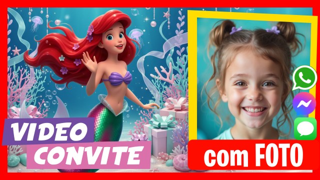 Convite do WhatsApp A Pequena Sereia Speaks