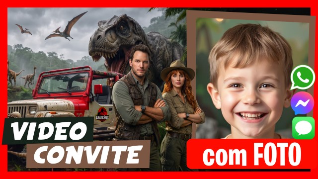 Convite do WhatsApp Jurassic World Talking