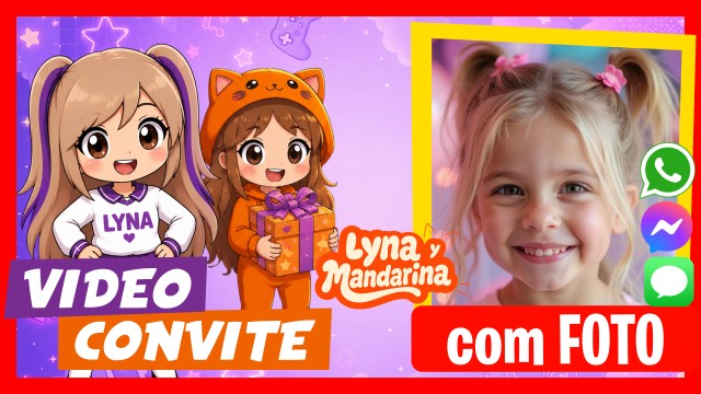 Convite do WhatsApp Lyna Vallejos e Mandarina