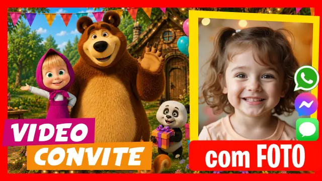 Fazer Vídeo Convite Masha