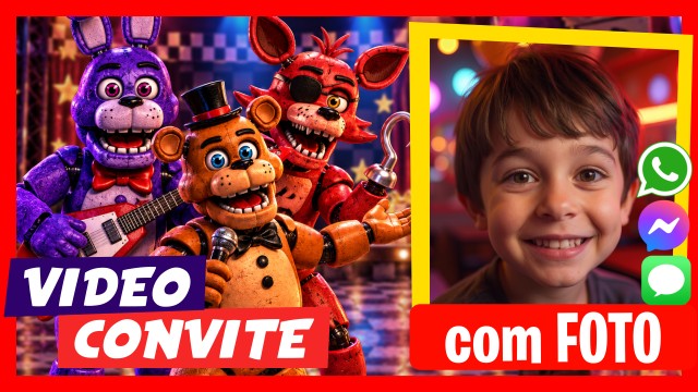 Convite do WhatsApp Five Nights at Freddys Speaks