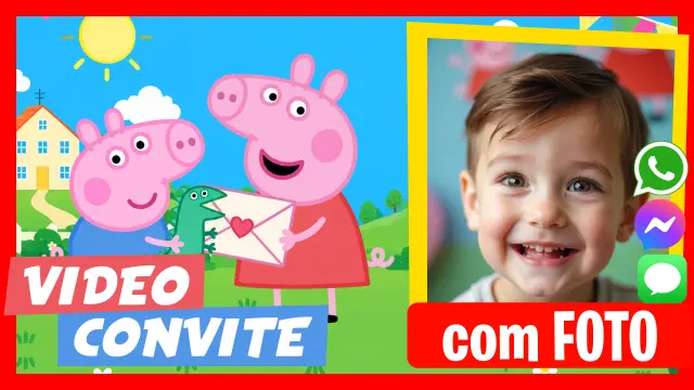 Fazer Vídeo Convite Peppa Pig