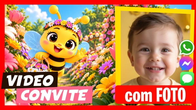 Convite do WhatsApp Abelhinha Pequenina