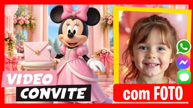 Fazer Vídeo Convite Minnie