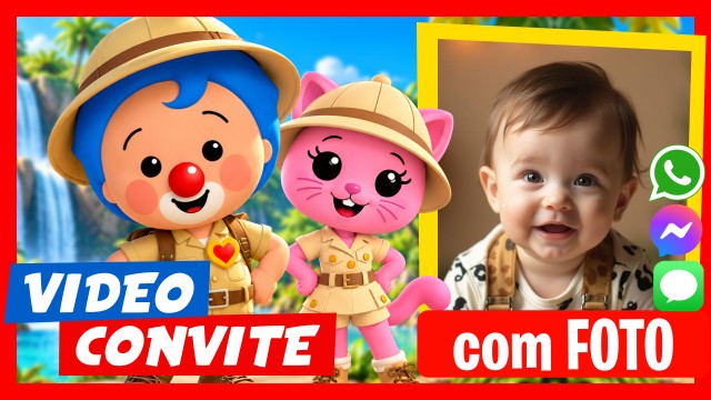 Convite do WhatsApp Plim Plim Safari Habla