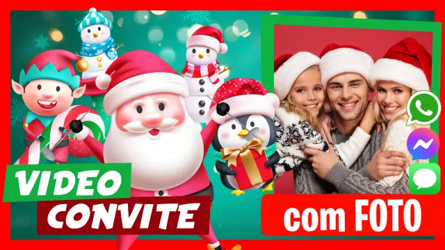 Fazer Vídeo Convite Natal Ano Novo