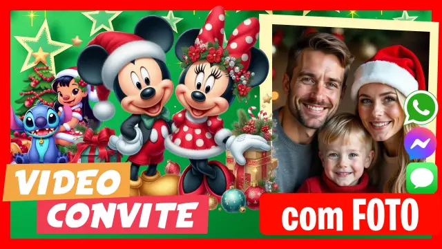 Convite em Vídeo de Natal da Disney