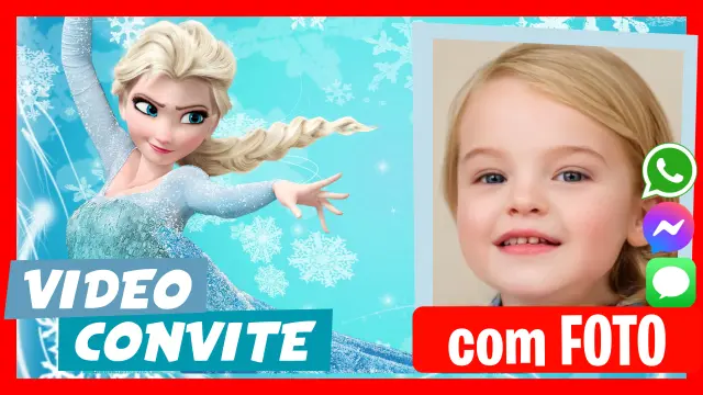 Convite em Vídeo de Frozen Aniversário
