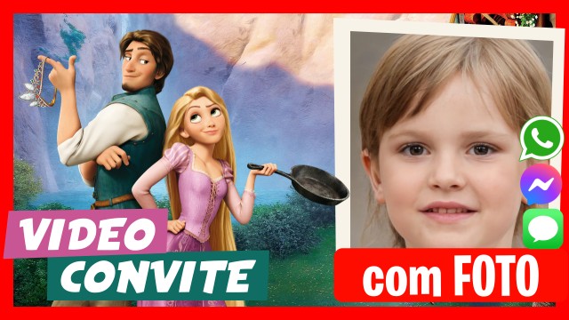Convite do WhatsApp Rapunzel