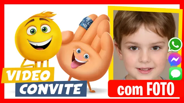 Emojis Party - Descubra nossos convites em vídeo personalizados.
