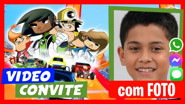 Convite em Vídeo de Hot Wheels Aniversário