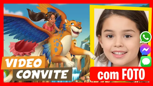 Elena of Avalor - Descubra nossos convites em vídeo personalizados.