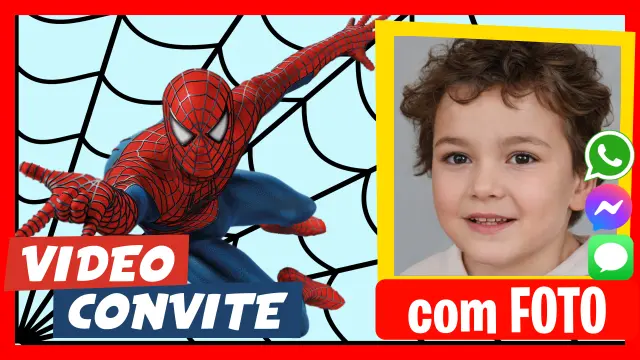 Convite em Vídeo Personalizado do Homem-Aranha
