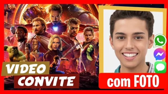 Convite de aniversário em vídeo dos Vingadores Avengers