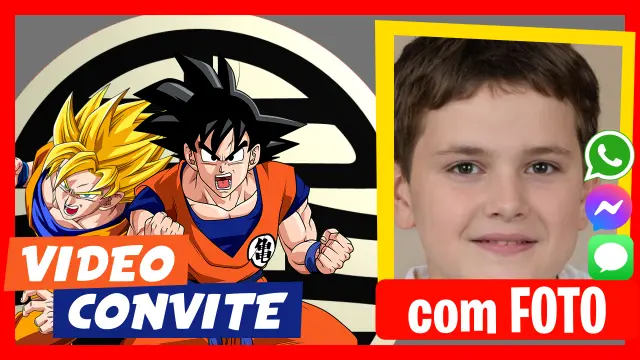 Convite temático de Dragon Ball