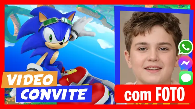 Convite em Vídeo de Sonic Aniversário