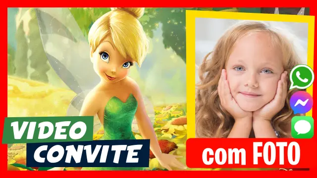 Convite em Vídeo de Sininho Aniversário