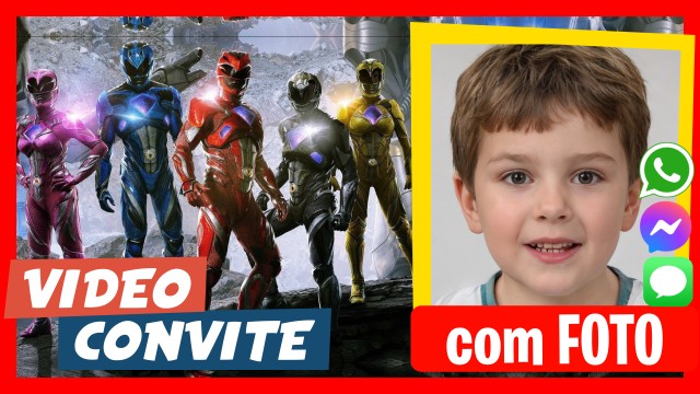 Convite do WhatsApp Power Rangers