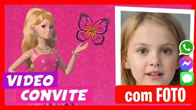 Convite em Vídeo Barbie Clássico