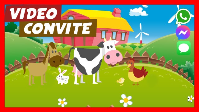 Convite do WhatsApp Chá de Bebê Animais de granja