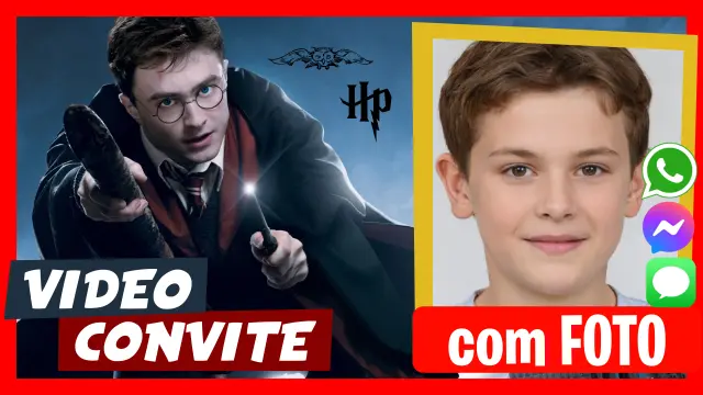 Convite em Vídeo de Harry Potter Aniversário