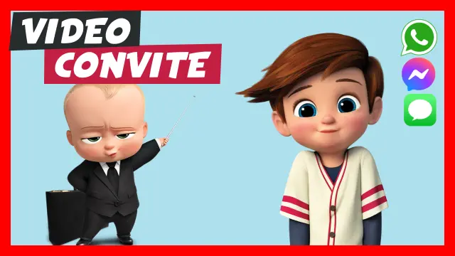 Video Convite Personalizado de Boss Baby Chá de Bebê