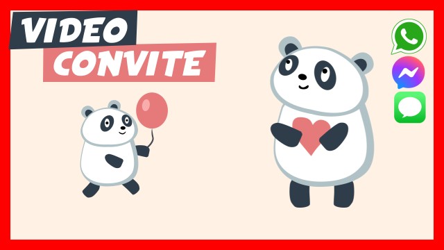 Convite do WhatsApp Chá de Bebê Urso Panda