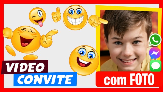 Convite do WhatsApp Emojis Party