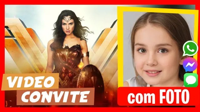 Convite em vídeo para o filme Mulher-Maravilha
