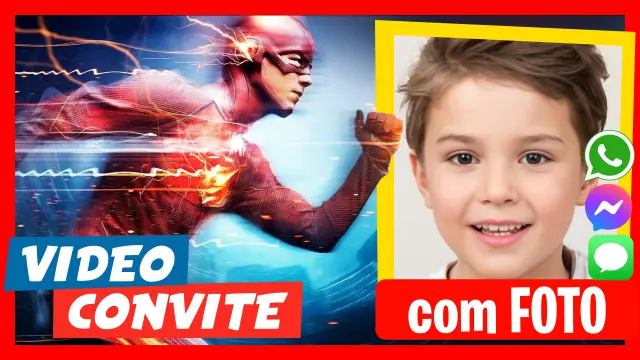 Convite de aniversário em vídeo com tema Flash