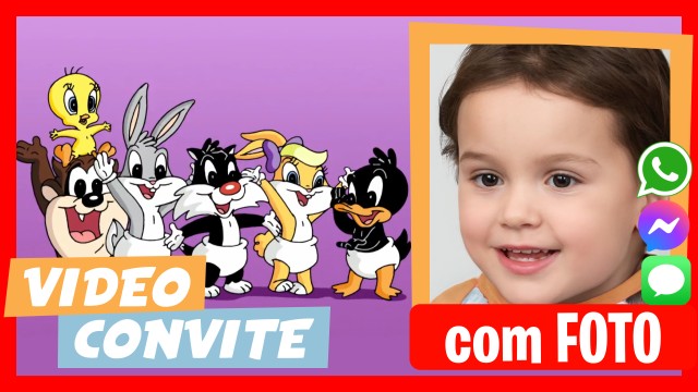 Convite do WhatsApp Baby Looney Tunes