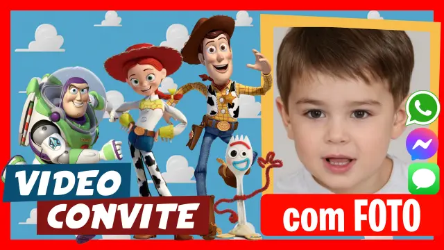 Convite em Vídeo de Toy Story Aniversário