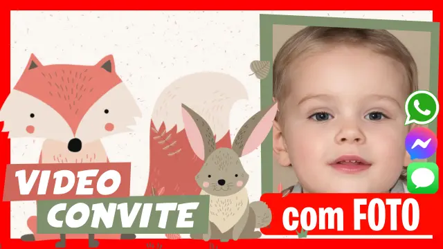 Forest Animals - Descubra nossos convites em vídeo personalizados.