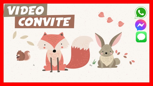 Convite do WhatsApp Baby Shower Animais da Floresta