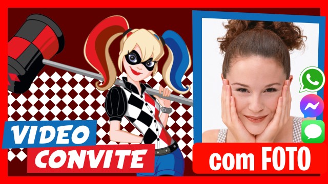 Convite do WhatsApp Harley Quinn