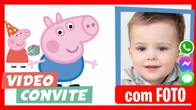 Convite do WhatsApp  George Pig e Peppa Pig