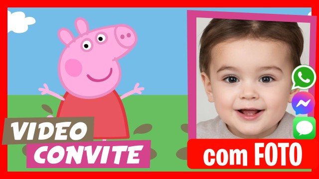 Convite do WhatsApp Peppa Pig Party