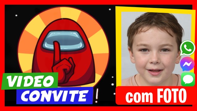 Convite do WhatsApp Among Us Kids