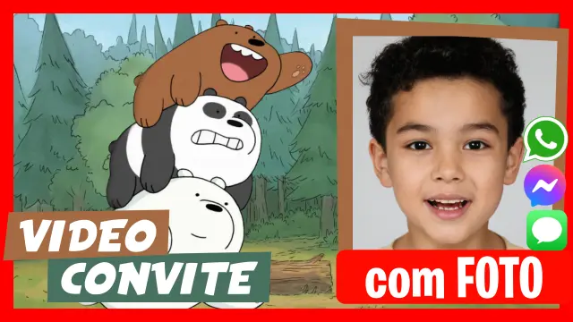 Ursos sem curso - Descubra nossos convites em vídeo personalizados.